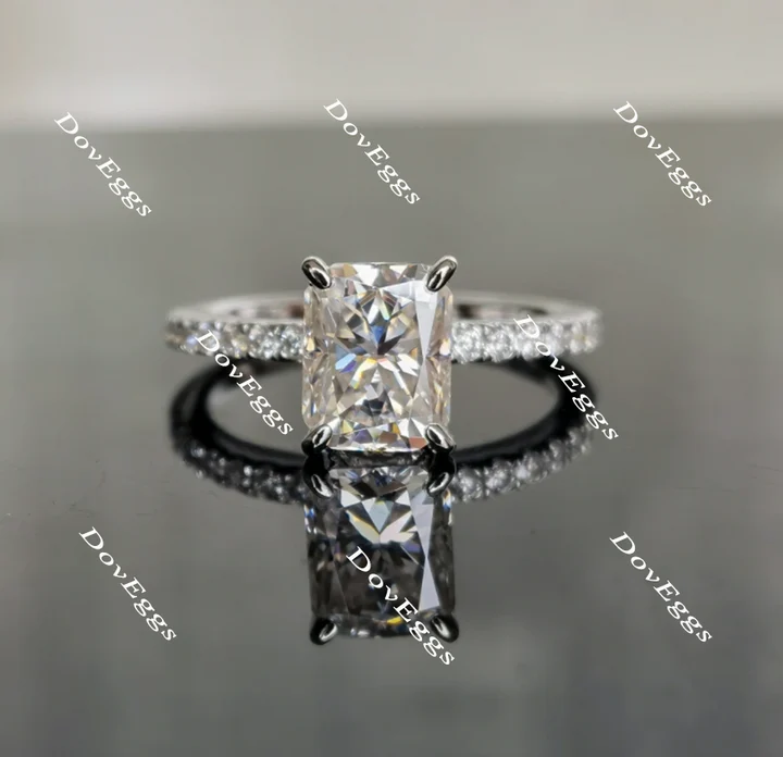 DovEggs pave engagement ring only semi-mount only(Exclusively to DovEggs Stones)