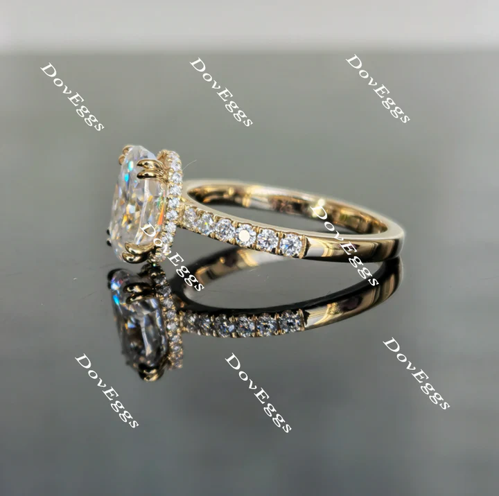 Miranda pave engagement ring only semi-mount only(Exclusively to DovEggs Stones)