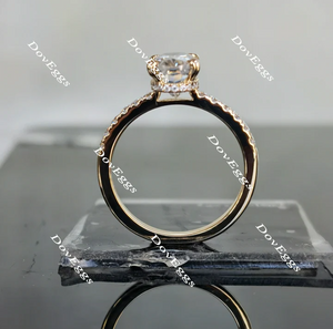 Miranda pave engagement ring only semi-mount only(Exclusively to DovEggs Stones)