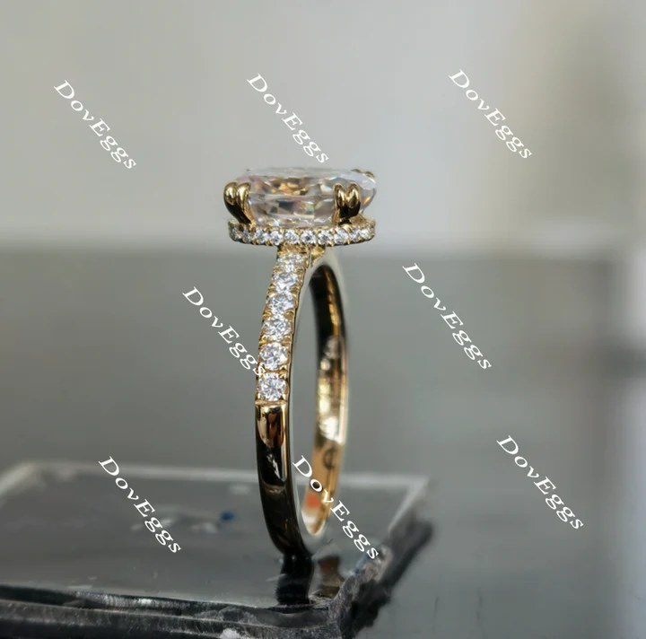 Miranda pave engagement ring only semi-mount only(Exclusively to DovEggs Stones)