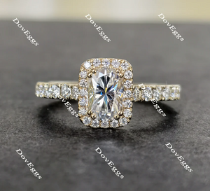 Doveggs pave halo engagement ring only semi-mount only(Exclusively to DovEggs Stones)