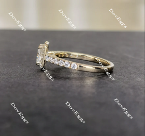 Doveggs pave halo engagement ring only semi-mount only(Exclusively to DovEggs Stones)