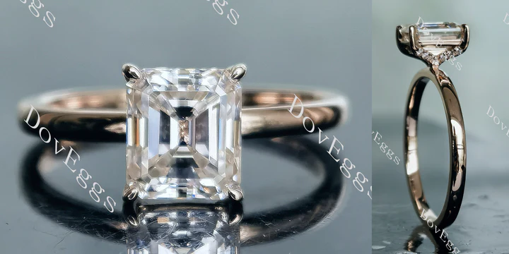 Doveggs prong setting engagement ring only semi-mount only(Exclusively to DovEggs Stones)