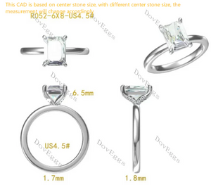 Doveggs prong setting engagement ring only semi-mount only(Exclusively to DovEggs Stones)