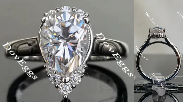 Doveggs art deco engagement ring only semi-mount only(Exclusively to DovEggs Stones)