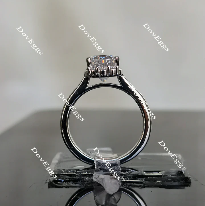 Doveggs art deco engagement ring only semi-mount only(Exclusively to DovEggs Stones)