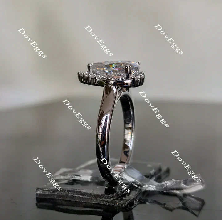 Doveggs art deco engagement ring only semi-mount only(Exclusively to DovEggs Stones)