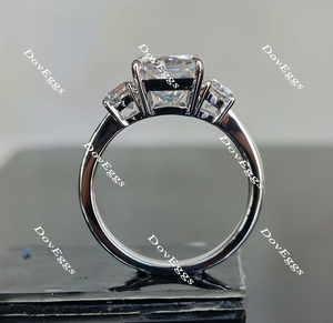 Doveggs three stones engagement ring semi-mount only(Exclusively to DovEggs Stones)