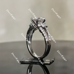 Doveggs pave split shanks engagement ring only semi-mount only(Exclusively to DovEggs Stones)