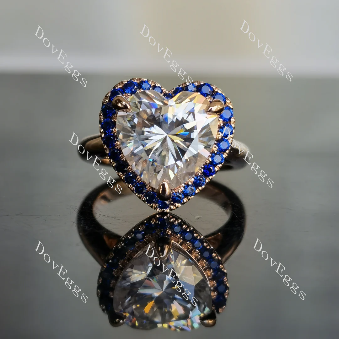 Doveggs halo engagement ring only semi-mount only(Exclusively to DovEggs Stones)