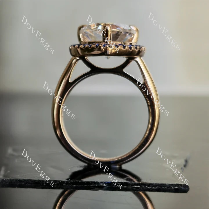 Doveggs halo engagement ring only semi-mount only(Exclusively to DovEggs Stones)