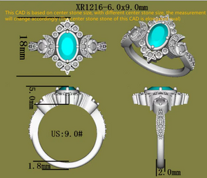 Doveggs moon star engagement ring only semi-mount only(Exclusively to DovEggs Stones)