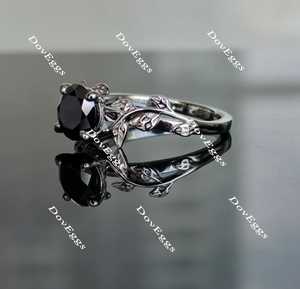 DovEggs flower art deco solitaire engagement ring only semi-mount only(Exclusively to DovEggs Stones)