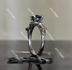 DovEggs flower art deco solitaire engagement ring only semi-mount only(Exclusively to DovEggs Stones)