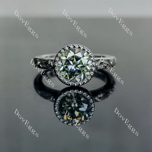 DovEggs solitaire bezel engagement ring only semi-mount only(Exclusively to DovEggs Stones)