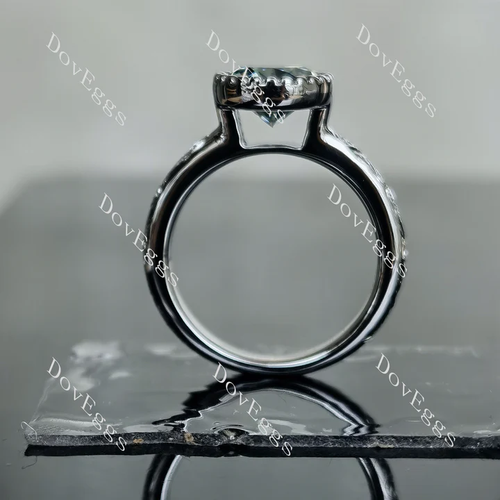 DovEggs solitaire bezel engagement ring only semi-mount only(Exclusively to DovEggs Stones)