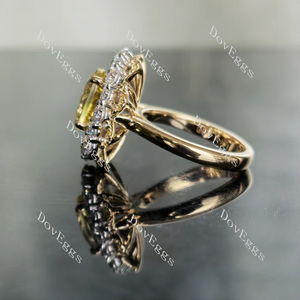 Doveggs floral double halo engagement ring only semi-mount only(Exclusively to DovEggs Stones)