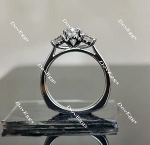 Doveggs three stone engagement ring only semi-mount only(Exclusively to DovEggs Stones)