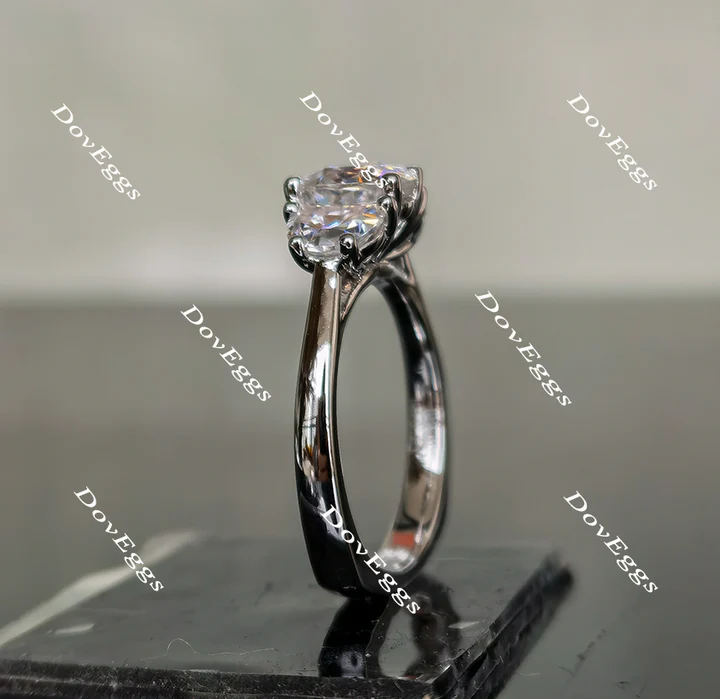 Doveggs three stone engagement ring only semi-mount only(Exclusively to DovEggs Stones)