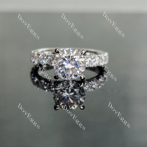 Doveggs pave engagement ring only semi-mount only(Exclusively to DovEggs Stones)