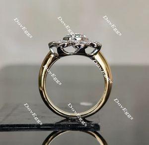 Doveggs flower shape engagement ring only semi-mount only(Exclusively to DovEggs Stones)