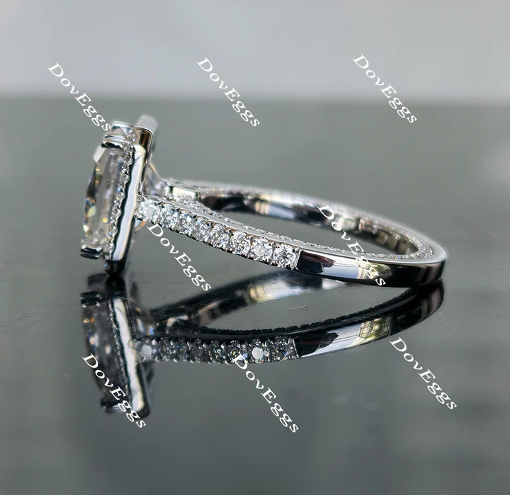 Doveggs vintage halo pave engagement ring only semi-mount only(Exclusively to DovEggs Stones)