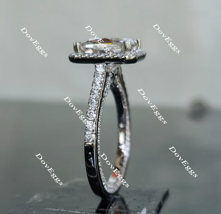 Doveggs vintage halo pave engagement ring only semi-mount only(Exclusively to DovEggs Stones)