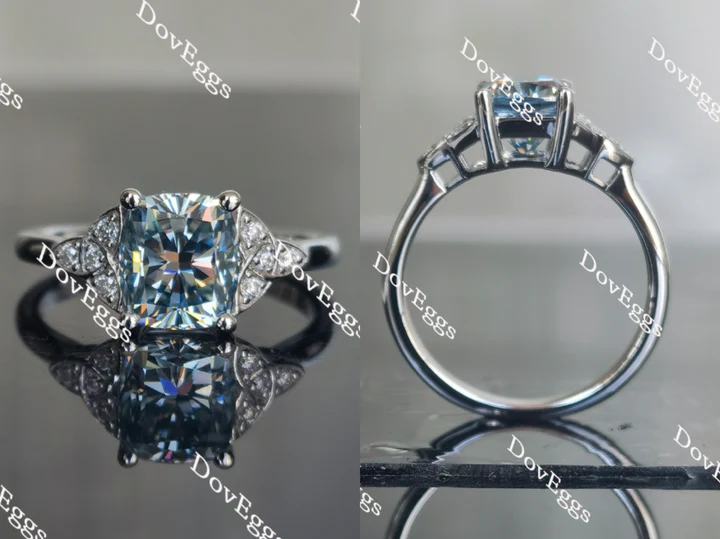 Doveggs side stones engagement ring only semi-mount only(Exclusively to DovEggs Stones)