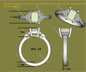 Doveggs side stones engagement ring only semi-mount only(Exclusively to DovEggs Stones)