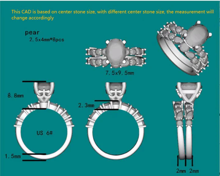 Doveggs pave engagement ring only semi-mount only(Exclusively to DovEggs Stones)