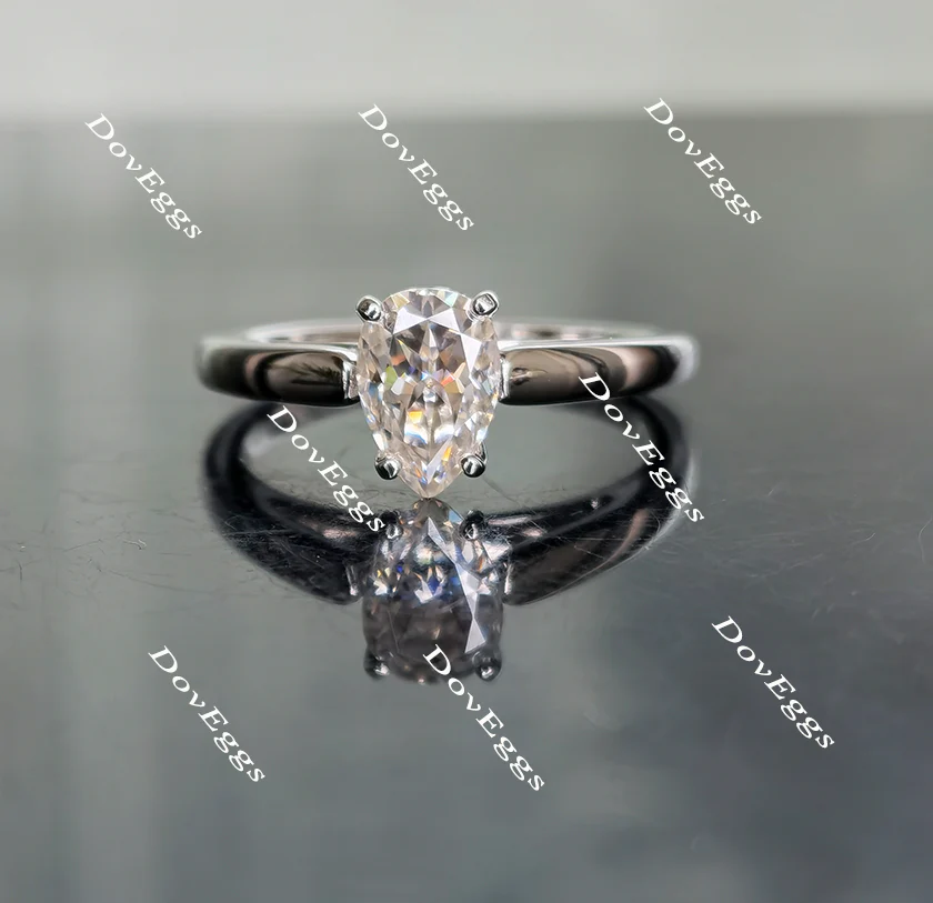 Doveggs bezel solitaire engagement ring only semi-mount only(Exclusively to DovEggs Stones)