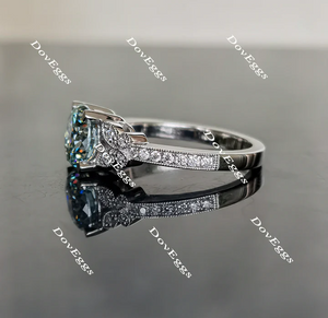 Doveggs art deco pave engagement ring only semi-mount only(Exclusively to DovEggs Stones)