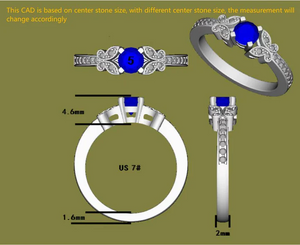 Doveggs art deco pave engagement ring only semi-mount only(Exclusively to DovEggs Stones)