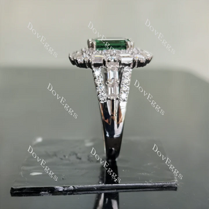 Doveggs double halo split shanks engagement ring only semi-mount only(Exclusively to DovEggs Stones)