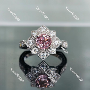 Doveggs floral engagement ring only semi-mount only(Exclusively to DovEggs Stones)