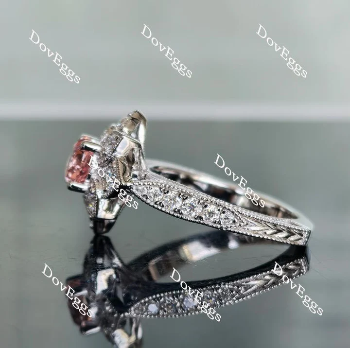 Doveggs floral engagement ring only semi-mount only(Exclusively to DovEggs Stones)