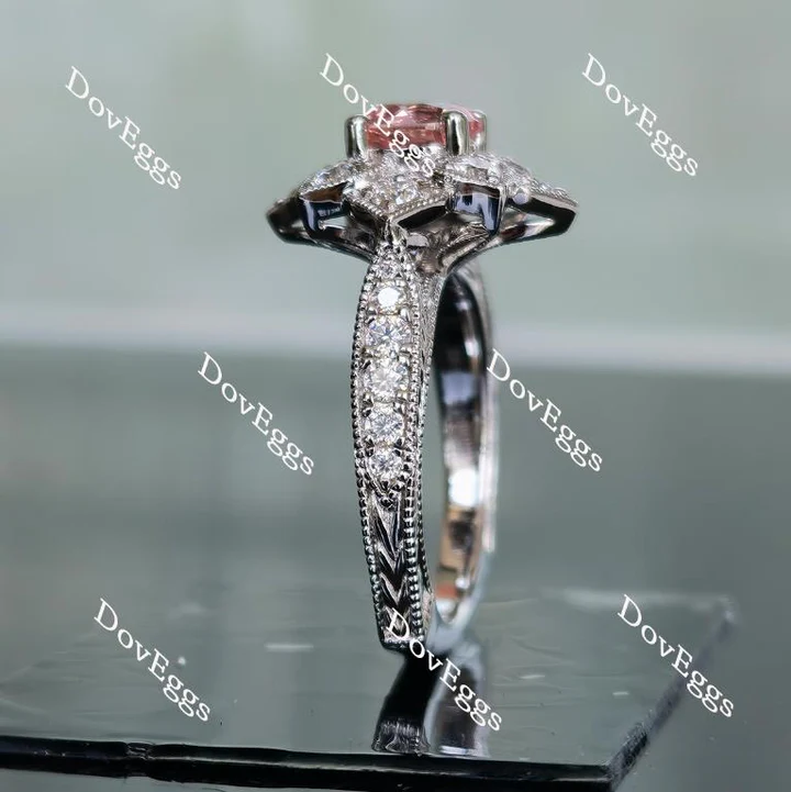 Doveggs floral engagement ring only semi-mount only(Exclusively to DovEggs Stones)