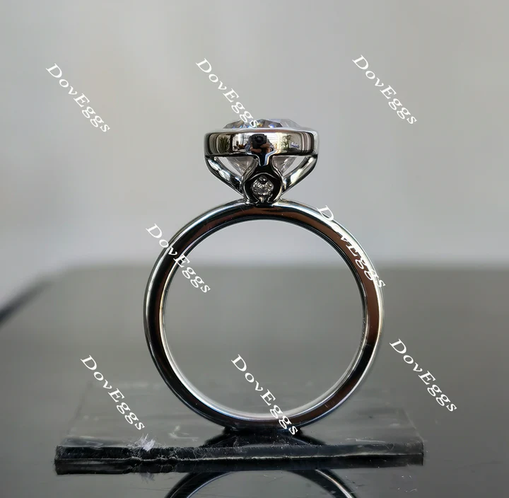 Wendyann's bezel setting solitaire engagement ring only semi-mount only(Exclusively to DovEggs Stones)