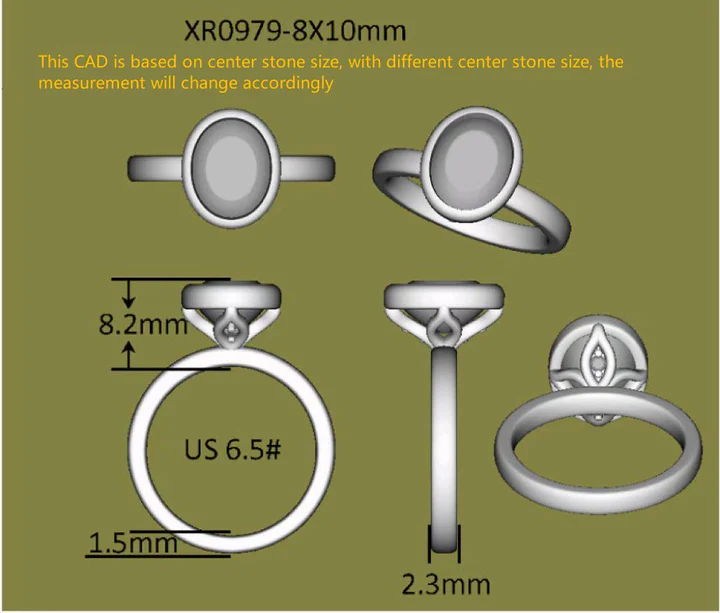 Wendyann's bezel setting solitaire engagement ring only semi-mount only(Exclusively to DovEggs Stones)