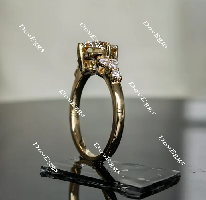 Doveggs side stone engagement ring only semi-mount only(Exclusively to DovEggs Stones)