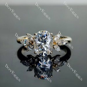 Doveggs floral side stone engagement ring only semi-mount only(Exclusively to DovEggs Stones)