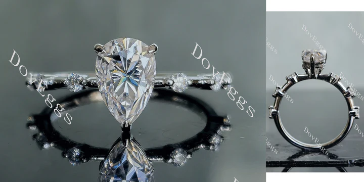 Doveggs pave engagement ring only semi-mount only(Exclusively to DovEggs Stones)