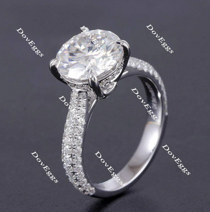 Doveggs pave engagement ring only semi-mount only(Exclusively to DovEggs Stones)