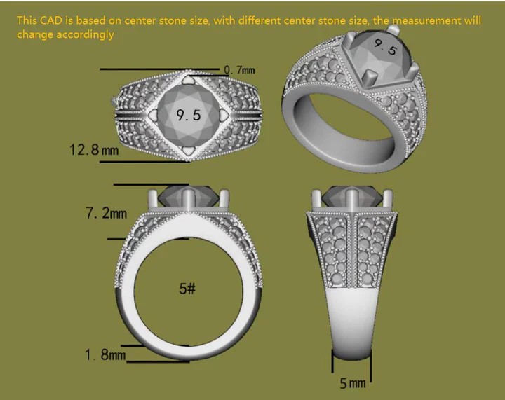 Doveggs pave engagement ring only semi-mount only(Exclusively to DovEggs Stones)