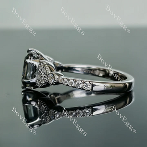 Doveggs art deco pave engagement ring only semi-mount only(Exclusively to DovEggs Stones)