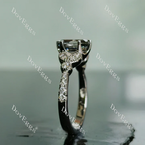 Doveggs art deco pave engagement ring only semi-mount only(Exclusively to DovEggs Stones)