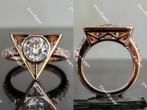 The Hallows channel set bezel engagement ring only semi-mount only(Exclusively to DovEggs Stones)