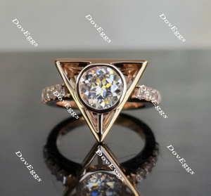 The Hallows channel set bezel engagement ring only semi-mount only(Exclusively to DovEggs Stones)