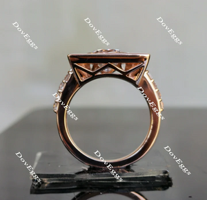 The Hallows channel set bezel engagement ring only semi-mount only(Exclusively to DovEggs Stones)