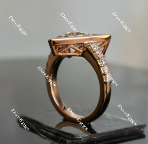 The Hallows channel set bezel engagement ring only semi-mount only(Exclusively to DovEggs Stones)